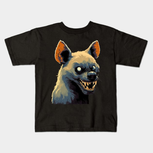 Zambia hyena Kids T-Shirt by TomFrontierArt